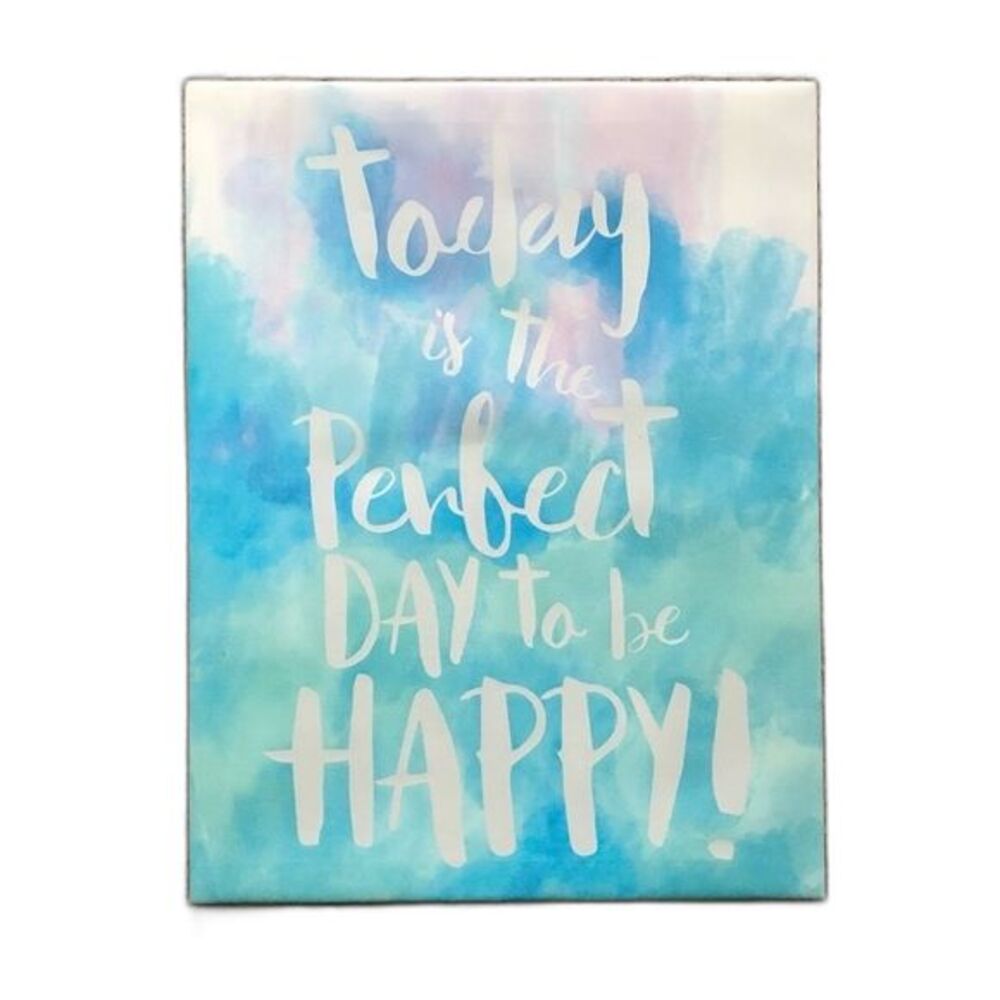 Today is the Perfect Day to Be Happy! Large Canvas Wall Decor